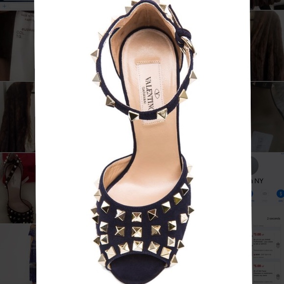 all black valentino rockstud heels